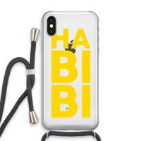 Habibi Majorelle : iPhone XS Transparant Hoesje met koord