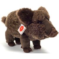 Knuffeldier Wild Zwijn - zachte pluche stof - premium kwaliteit knuffels - grijs - 30 cm   - - thumbnail