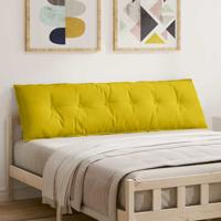 VidaXL Rugkussen geel 180 x 50 cm cordstof