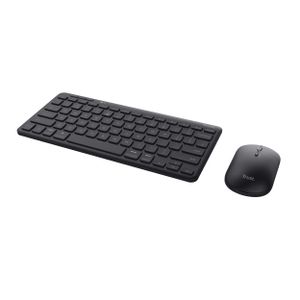 Trust Lyra Multi-Device Wireless Keyboard & Mouse desktopset 800 - 1.600 dpi, 2,4 GHz USB, Bluetooth, 65%
