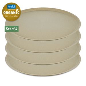 Koziol - Rond bord, 25.5 cm, Set van 4, Organic, Zand Beige - Koziol Connect Plate