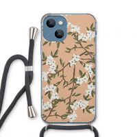 Blossoming spring: iPhone 13 mini Transparant Hoesje met koord