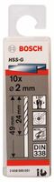 Bosch Accessoires Metaalboren HSS-G, Standard 2 x 24 x 49 mm 10st - 2608595051 - thumbnail