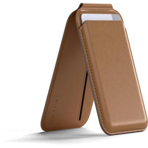 Satechi Magnetic Wallet Stand Leren Case Apple Bruin