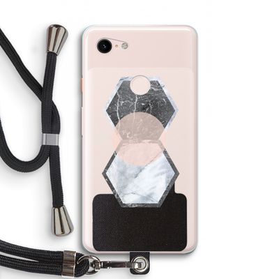 Creatieve toets: Pixel 3 XL Transparant Hoesje met koord