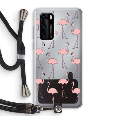 Anything Flamingoes: Huawei P40 Transparant Hoesje met koord