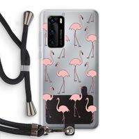 Anything Flamingoes: Huawei P40 Transparant Hoesje met koord