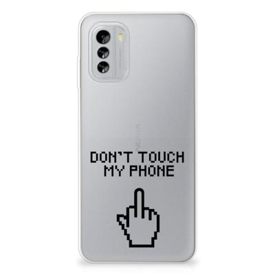 Nokia G60 Silicone-hoesje Finger Don't Touch My Phone Nokia G60 Silicone-hoesje Finger Don't Touch My Phone