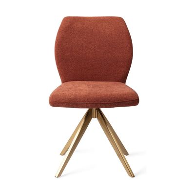Jesper Home Ikata eetkamerstoel Cosy Copper turn gold