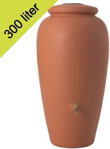 Garantia Regenton amphora 300l met messing kraan Terracotta