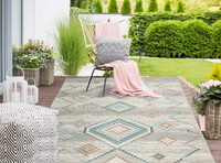 Karpet24 Vloerkleed Salsa, modern design, weerbestendig en uv-bestendig, voor balkon, terras en serre, ook geschikt voor binnen Multi -120 x 170 cm