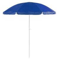Strand/tuin parasol verstelbaar - blauw - nylon - 200 cm - UV bescherming