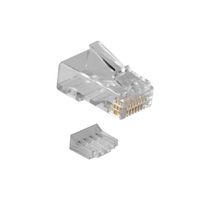 ACT TD1118 RJ45 CAT5E Modulaire Connector | Ronde Kabel | Massieve of Soepele aders | 8 stuks