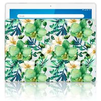 Lenovo Tab M10 Siliconen Hoesje Orchidee Groen