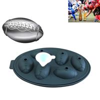 Rugby 3D kubus schimmel Maker ijsbar partij siliconen Trays chocolade mal keuken vormgereedschap (zwart)