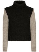 Dolce & Gabbana high-neck chunky-knit jumper - Noir