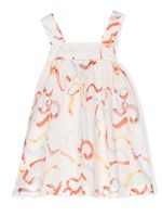 Chloé Kids robe imprimée à taille empire - Blanc