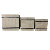 Grondlegger Home ESPRIT Bruin Magnesium Cottage 44 x 44 x 43 cm (3 Onderdelen)