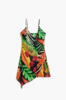 Tropische korte jurk - BLACK - L