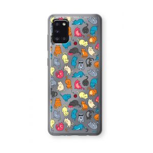 Kleurrijke katten: Samsung Galaxy A31 Transparant Hoesje