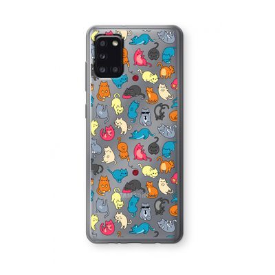 Kleurrijke katten: Samsung Galaxy A31 Transparant Hoesje