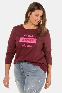 Ulla Popken Shirt, statement, ronde hals, lange mouwen - Grote Maten Ulla Popken Shirt, statement, ronde hals, lange mouwen - Grote Maten