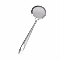 2 stuks keuken roestvrijstaal mesh Skimmer plantaardige residu olie mesh vergiet zeef grootte: 19x 7.3 x 6.2 cm (zilver)