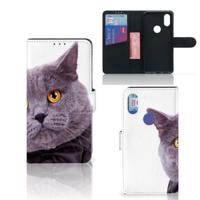 Xiaomi Mi Mix 2s | Telefoonhoesje | Met pasjeshouder | Kat