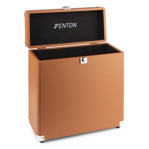Fenton RC30 platenkoffer voor ruim 30 platen - Bruin