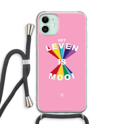 Het Leven Is Mooi: iPhone 11 Transparant Hoesje met koord