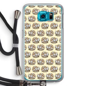 Slapende poes: Samsung Galaxy S6 Transparant Hoesje met koord