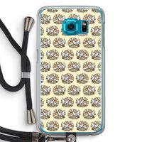 Slapende poes: Samsung Galaxy S6 Transparant Hoesje met koord