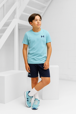 Under Armour Tech Vanish Seamless Zomerset Kids Lichtblauw/Donkerblauw - Maat 140 - Kleur: DonkerblauwLichtblauw | Soccerfanshop