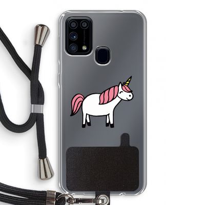 Eenhoorn: Samsung Galaxy M31 Transparant Hoesje met koord