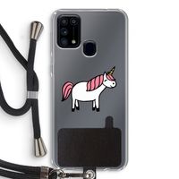 Eenhoorn: Samsung Galaxy M31 Transparant Hoesje met koord