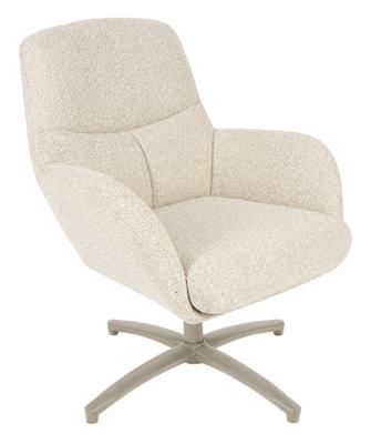 LABEL51 Draaifauteuil 'Chill Zone' Bouclé, kleur Naturel/Taupe