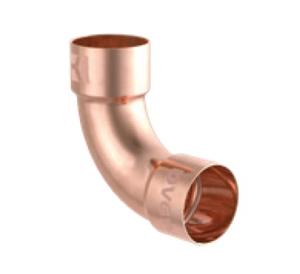 Kirchhoff Koperbocht 90°, blank, 22 mm, 2 sockets, (5002a) - 989015055