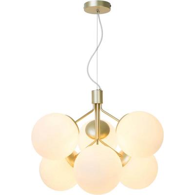 Nordlux 6-lichts hanglampIvona goud met wit glas - 2112163035