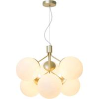 Nordlux 6-lichts hanglampIvona goud met wit glas - 2112163035