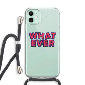 Whatever: iPhone 11 Transparant Hoesje met koord