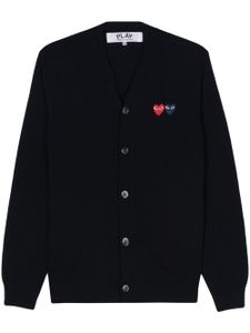 Comme Des Garçons Play cardigan en laine à patch cœur - Bleu