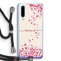 Hartjes en kusjes: Huawei P30 Transparant Hoesje met koord
