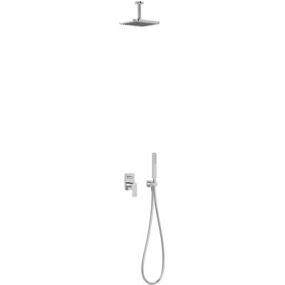 Regendouche set Tres Loft | Inbouw | Mengkraan | 2-weg | Vierkant | Chroom