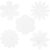 Creativ Company Bloemen, d 20 cm, 400 gr, wit, 5x3 stuk/ 1 doos