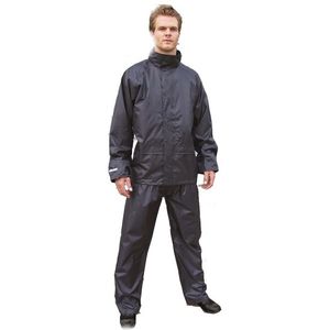 Regenkleding plus size zwarte regenbroek en regenjas voor volwassenen 3XL  -