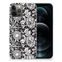 iPhone 12 Pro Max TPU Case Black Flowers