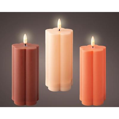 Lumineo Solar kaars kunststof ø7.5cmx15cm