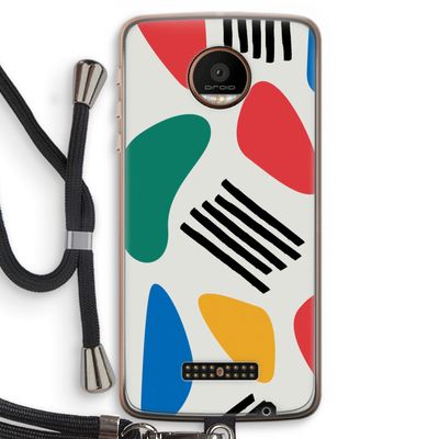 Illustratieve pop 1: Motorola Moto Z Force Transparant Hoesje met koord