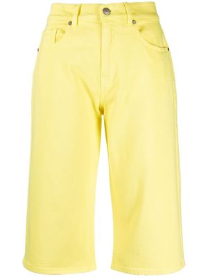 P.A.R.O.S.H. short en jean à coupe longue - Jaune