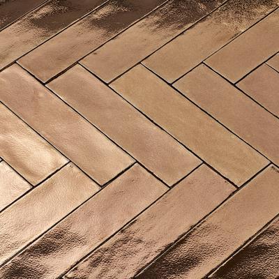 Dateg wandtegel handvorm Goud 7,5x30